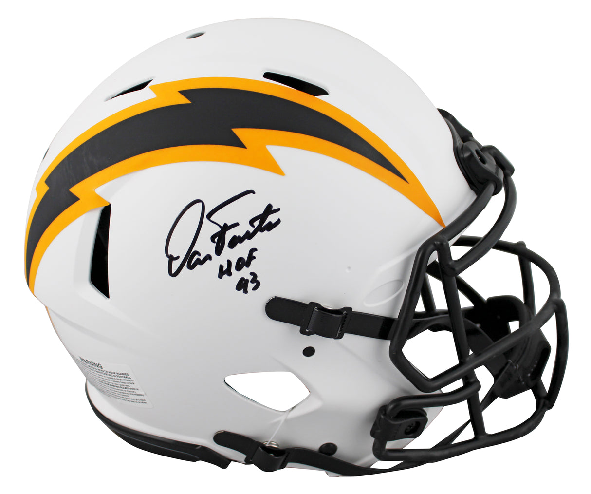 Chargers Dan Fouts "HOF 93" Signed Lunar F/S Speed Proline Helmet w/ Case BAS W