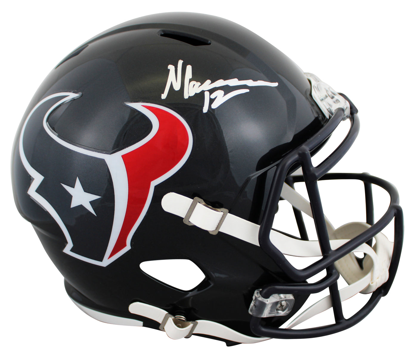 Texans Nico Collins Authentic Signed Full Size Speed Rep Helmet BAS Witnessed 2