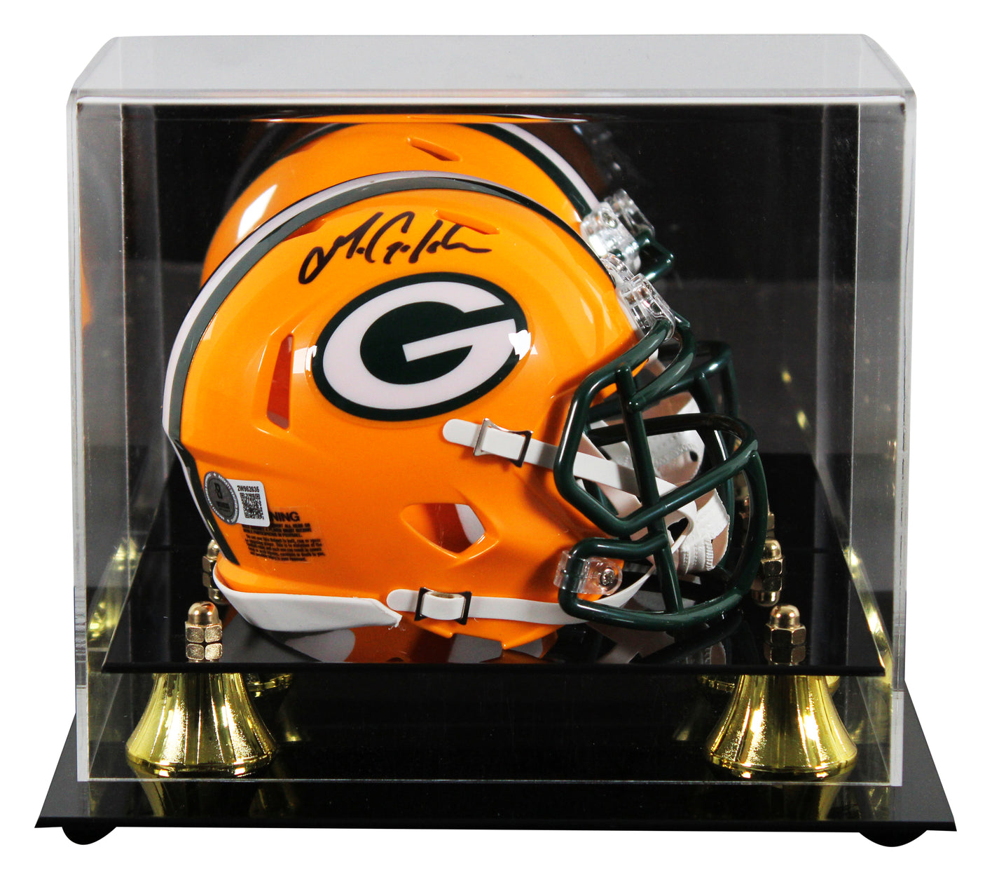 Packers Matthew Golden Authentic Signed Speed Mini Helmet W/ Case BAS Witnessed