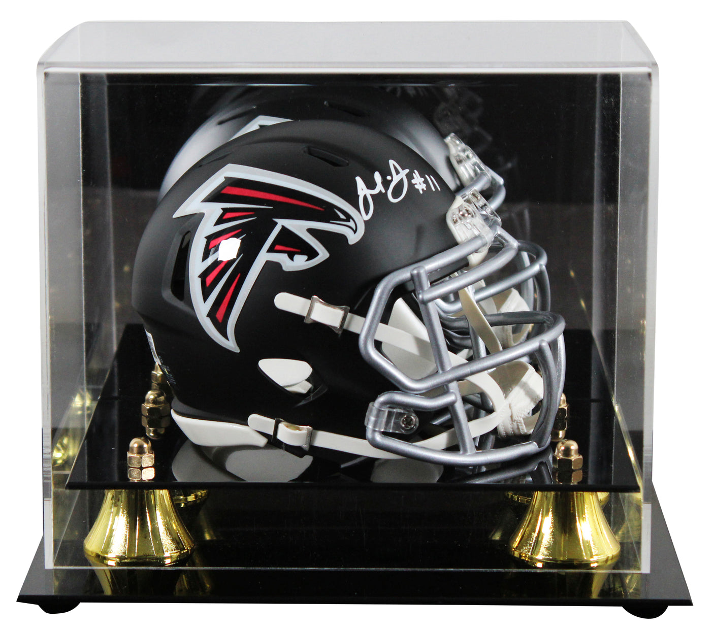 Falcons Julio Jones Authentic Signed Speed Mini Helmet W/ Case BAS Witnessed