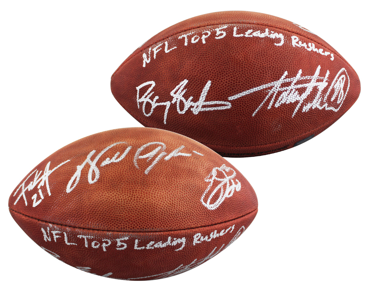 NFL Leading Rushers (5) Payton Smith Sanders Signed Official Nfl Football BAS 3