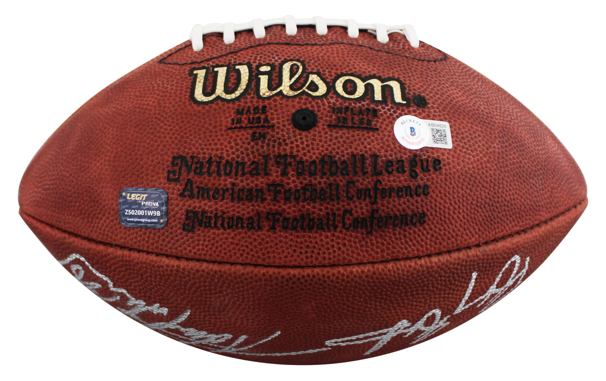 NFL Leading Rushers (5) Payton Smith Sanders Signed Official Nfl Football BAS 3