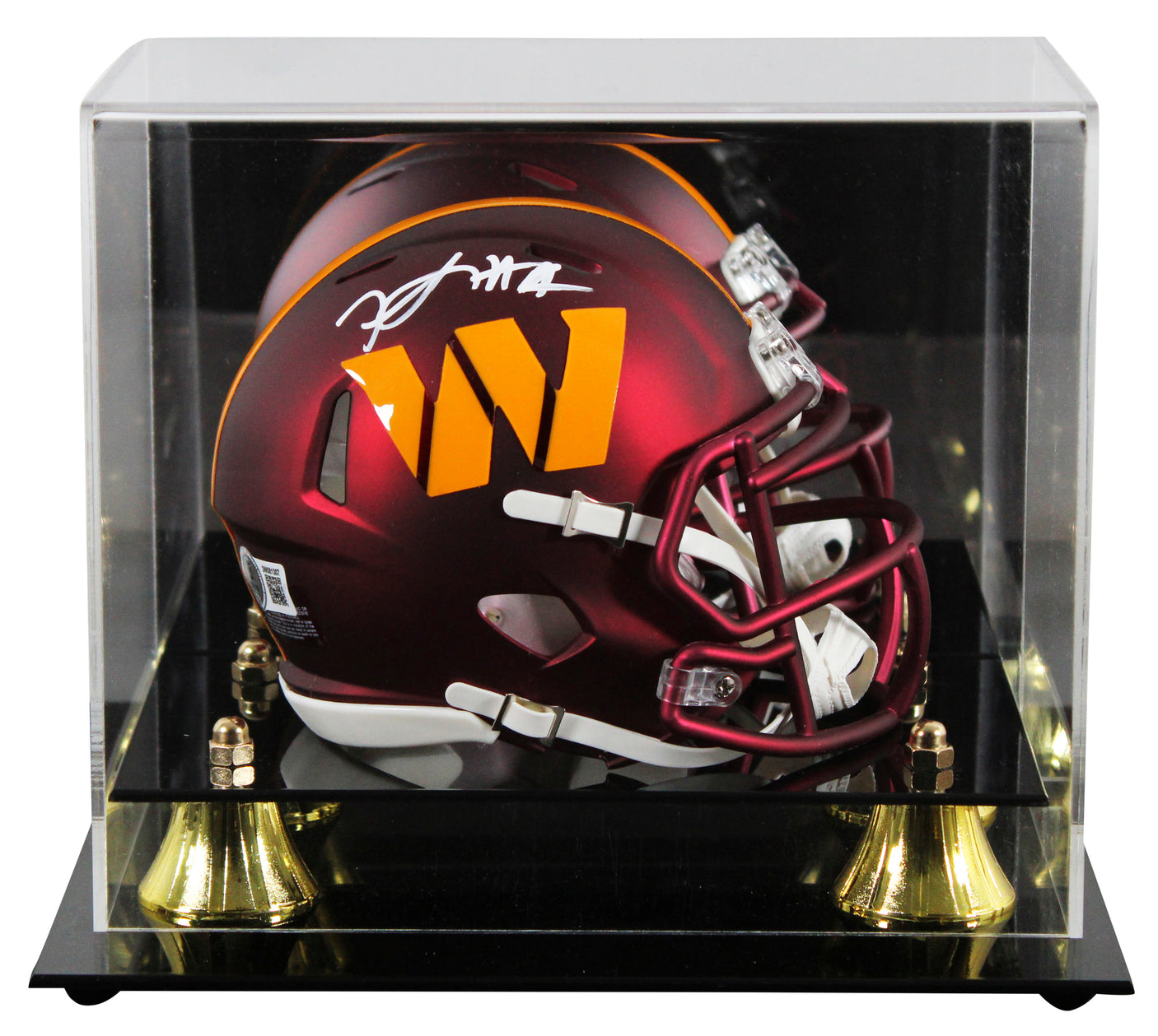 Commanders Frankie Luvu Authentic Signed Speed Mini Helmet W/ Case BAS Witnessed