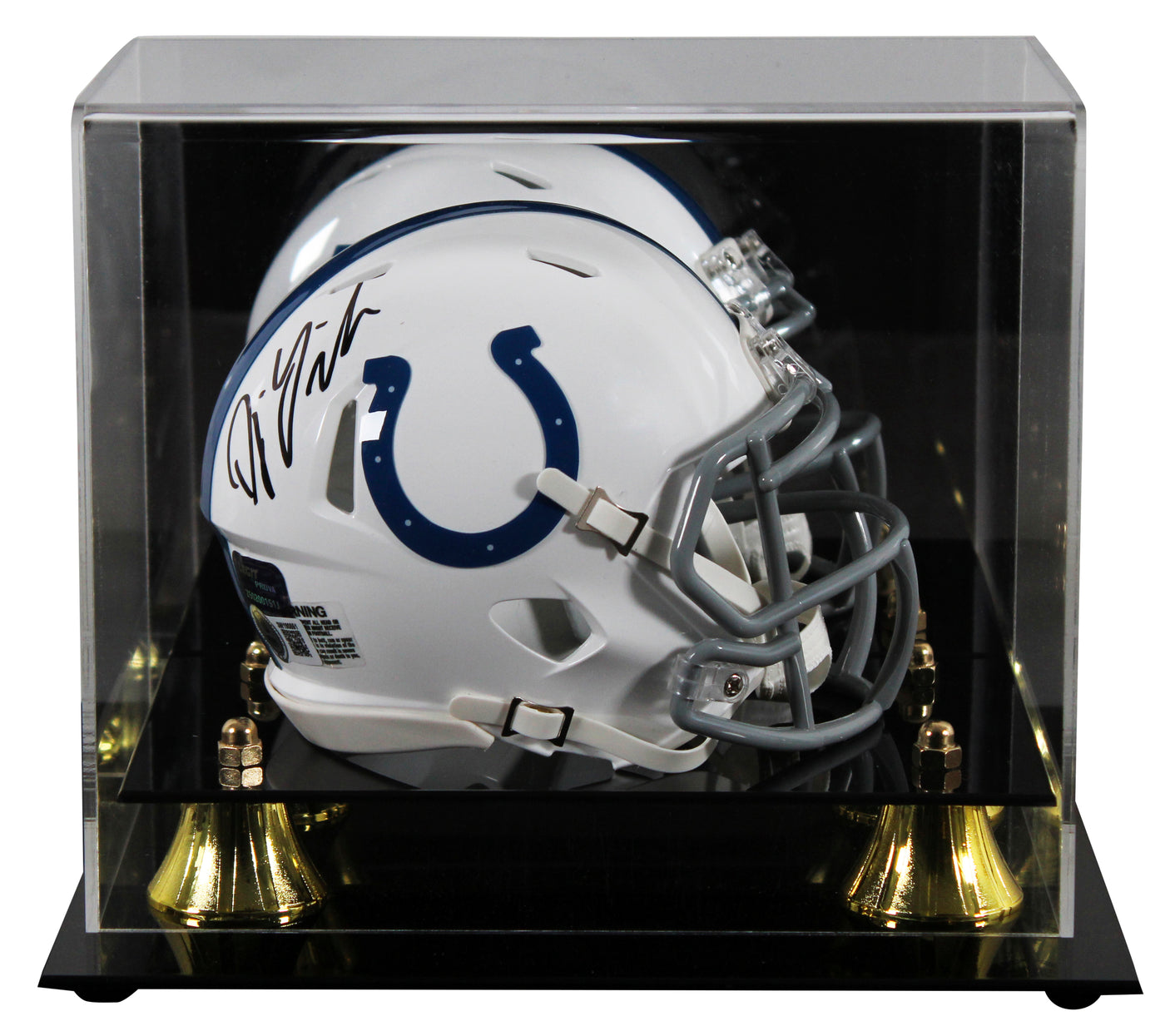 Colts D.J. Giddens Authentic Signed Speed Mini Helmet W/ Case BAS Witnessed