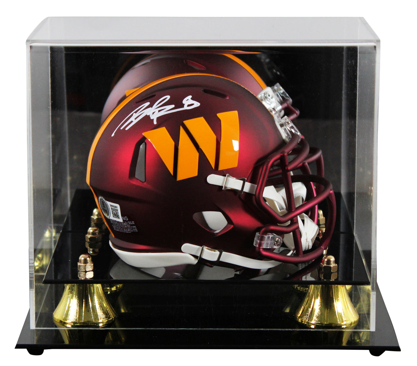 Commanders Brian Robinson Jr. Signed Speed Mini Helmet W/ Case BAS Witnessed