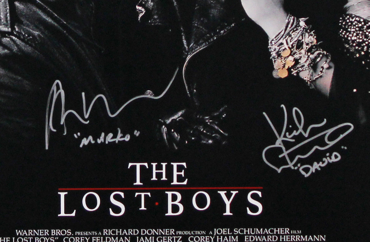 Kiefer Sutherland & Alex Winters The Lost Boys Signed Framed 16x24 Photo BAS