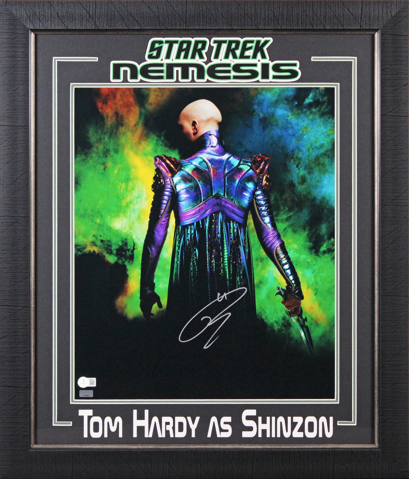 Tom Hardy Star Trek Nemesis Authentic Signed 16x20 Framed Photo Autographed BAS