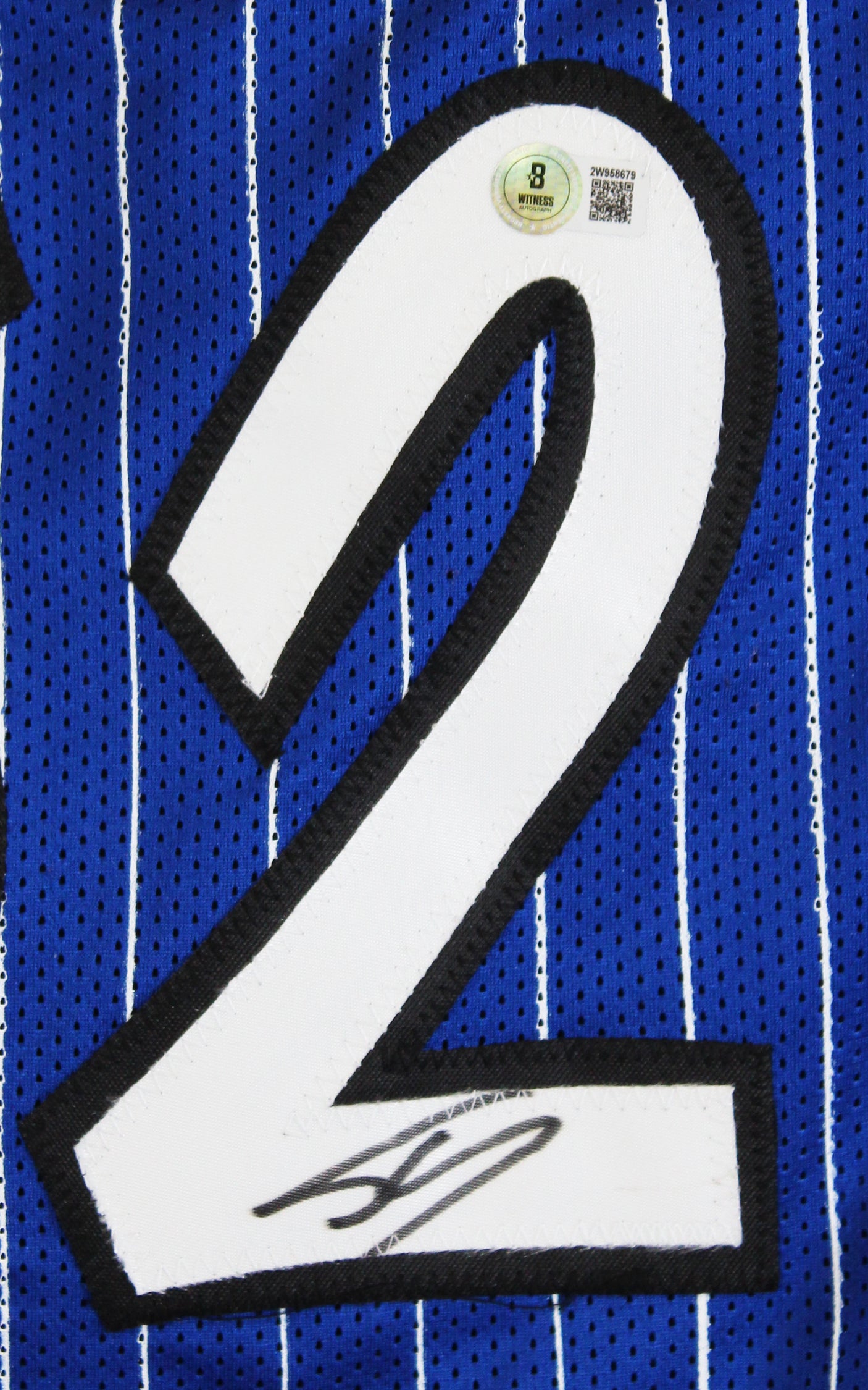 Shaquille O'Neal Authentic Signed Blue Pro Style Jersey BAS Witnessed 2