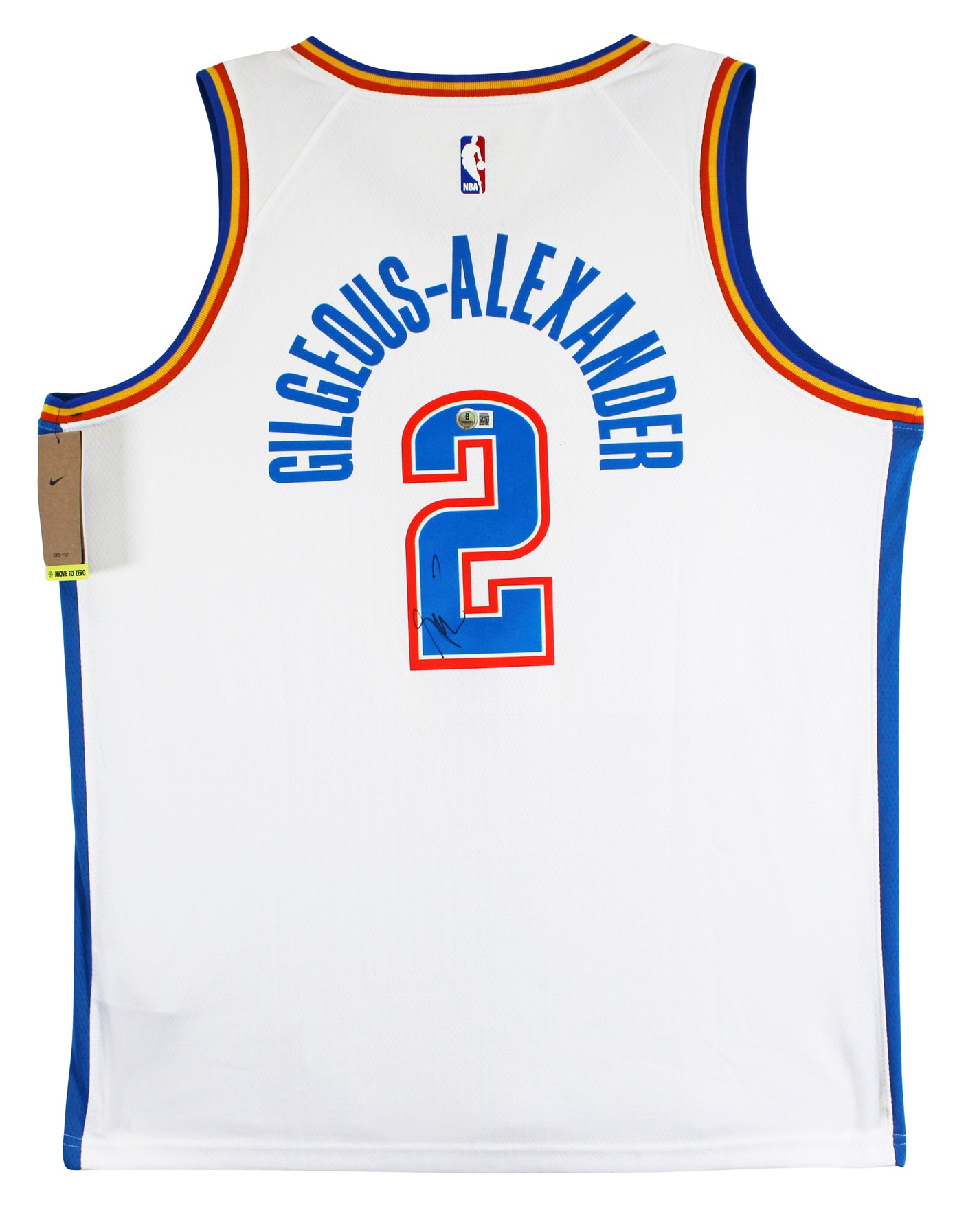Thunder Shai Gilgeous-Alexander Signed White Nike Swingman Jersey BAS #BV56500