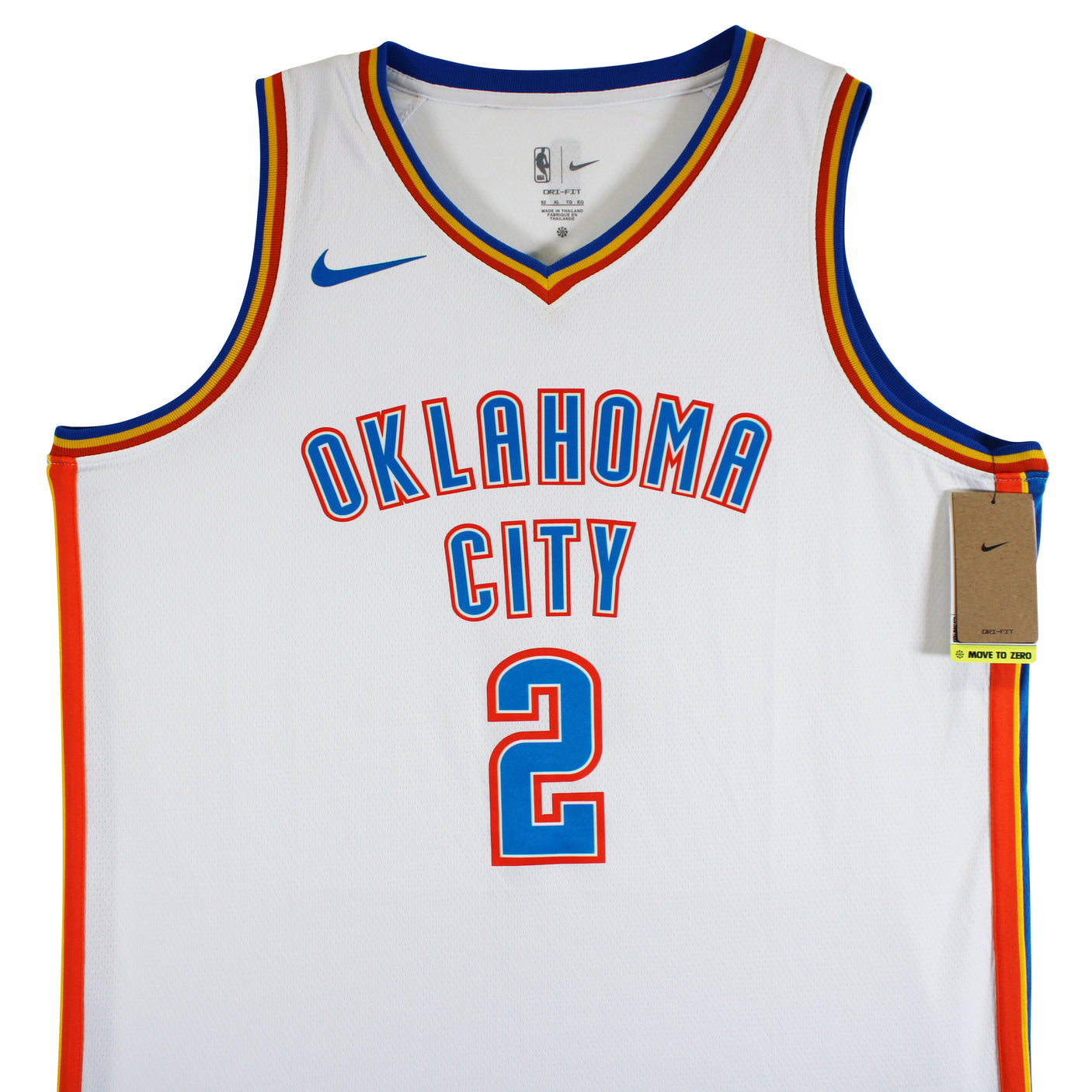 Thunder Shai Gilgeous-Alexander Signed White Nike Swingman Jersey BAS #BV56499