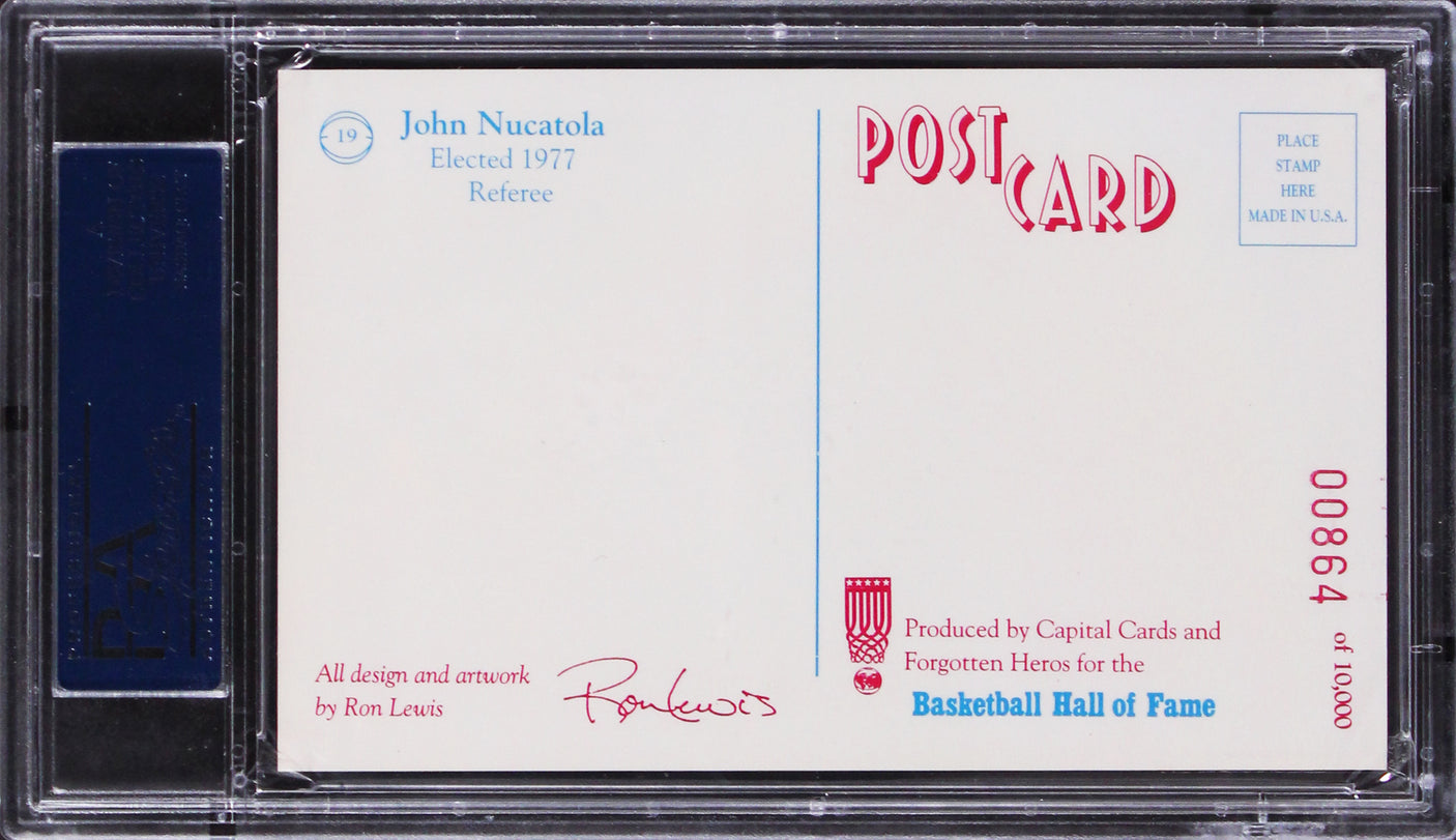 John Nucatola Authentic Signed 3.5x5.5 1992 Center Court #19 Postcard PSA Slab