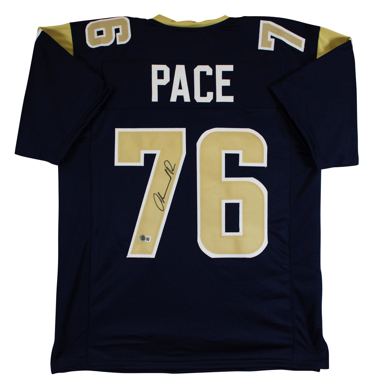 Orlando Pace Authentic Signed Navy Pro Style Jersey Autographed BAS