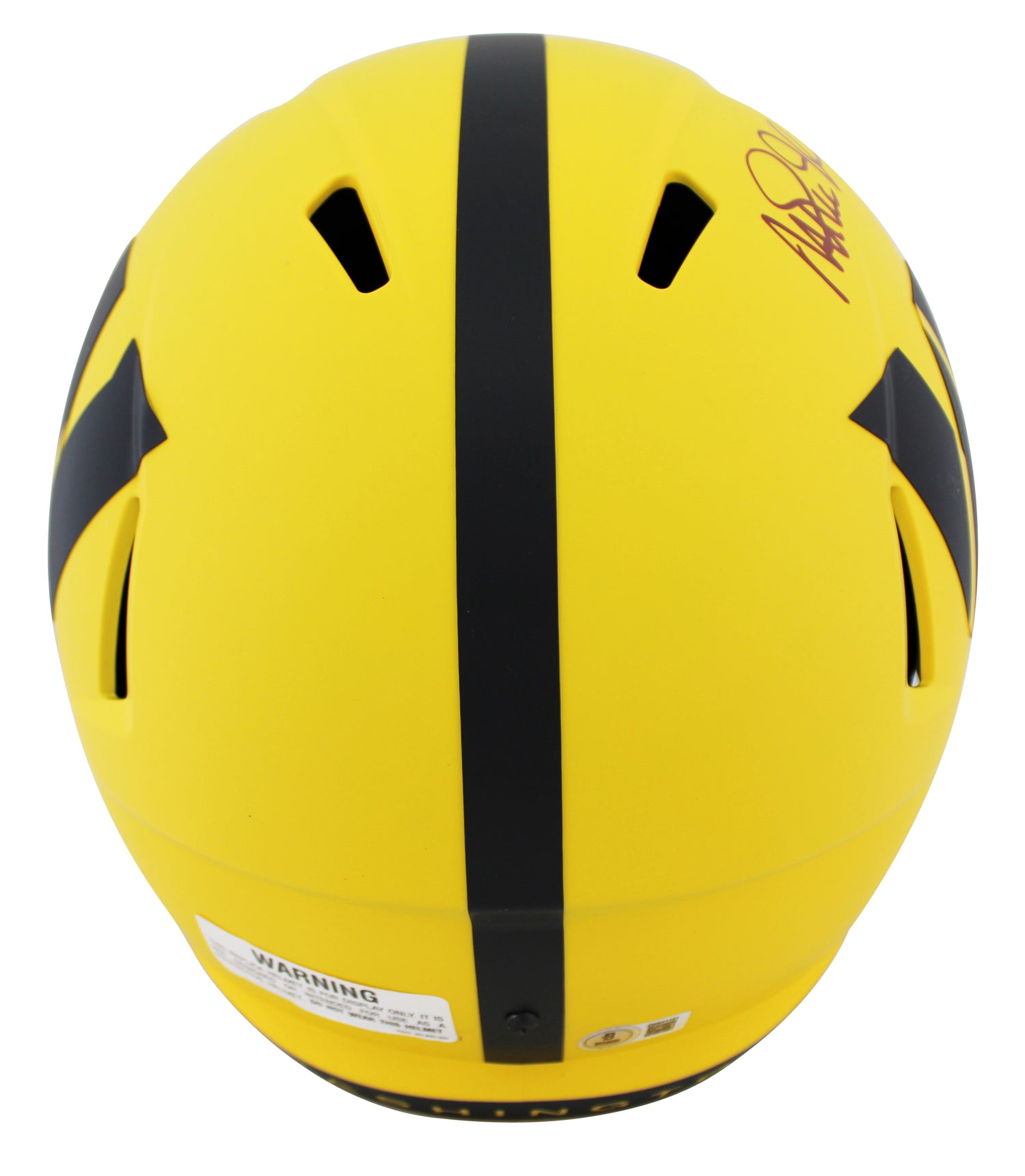 Commanders Magic Johnson Signed Rave Full Size Speed Rep Helmet W/ Case BAS Wit