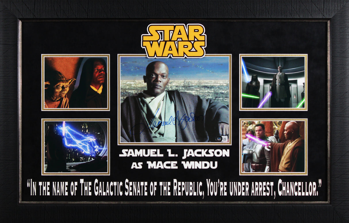 Samuel L. Jackson Star Wars Authentic Signed 8x10 Framed Photo BAS #AC71222