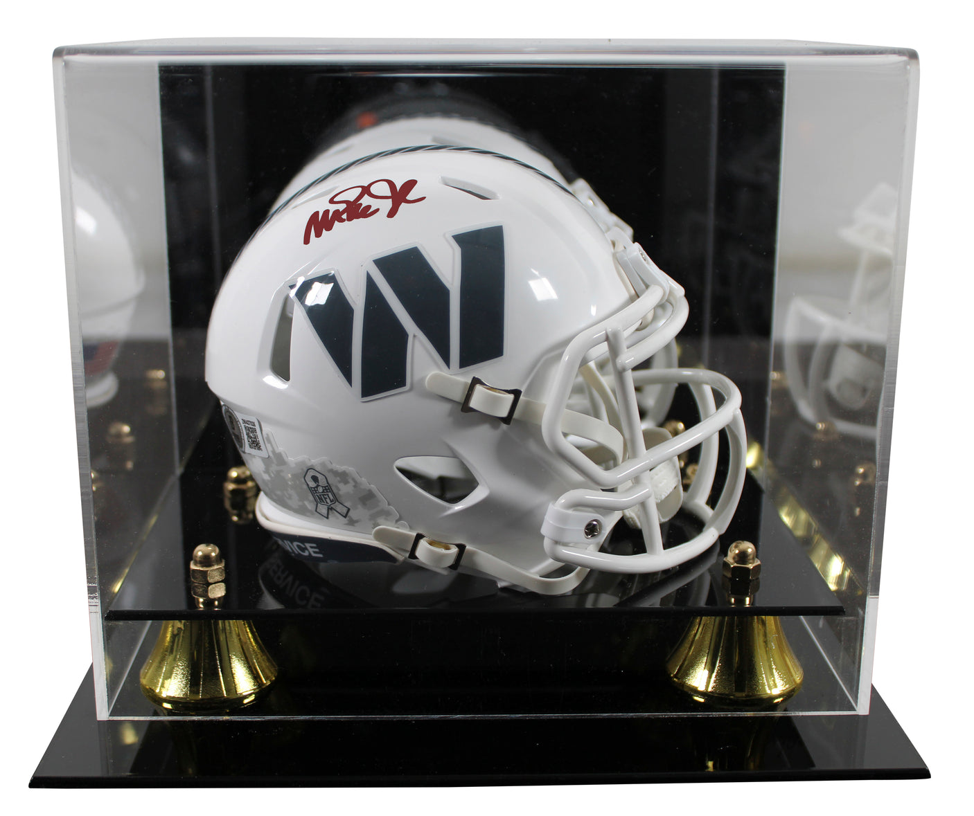 Commanders Magic Johnson Signed STS III Speed Mini Helmet W/ Case BAS Witness 2