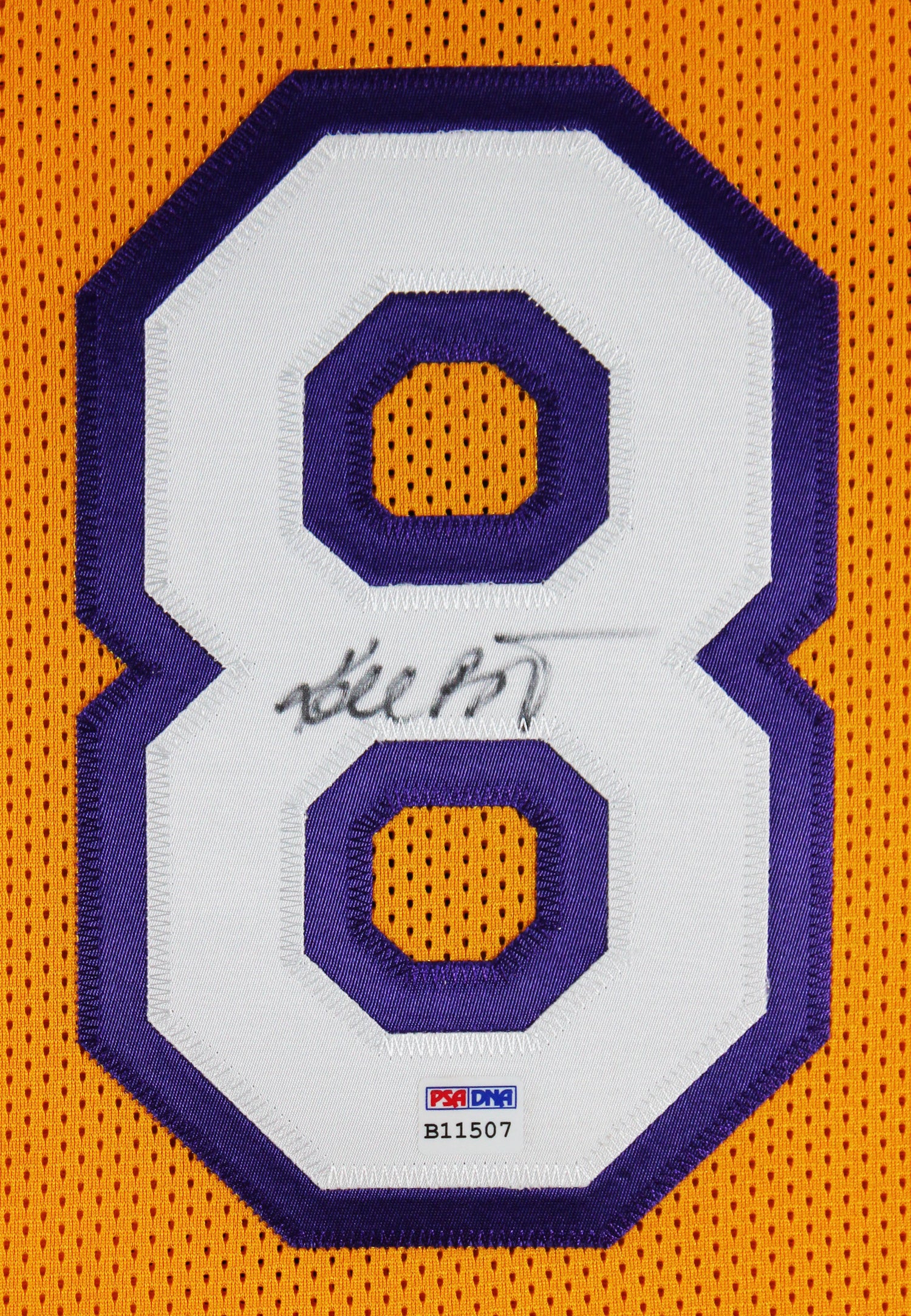 Kobe Bryant Signed Yellow Framed Pro Style Jersey w/ Rookie Signature PSA/DNA