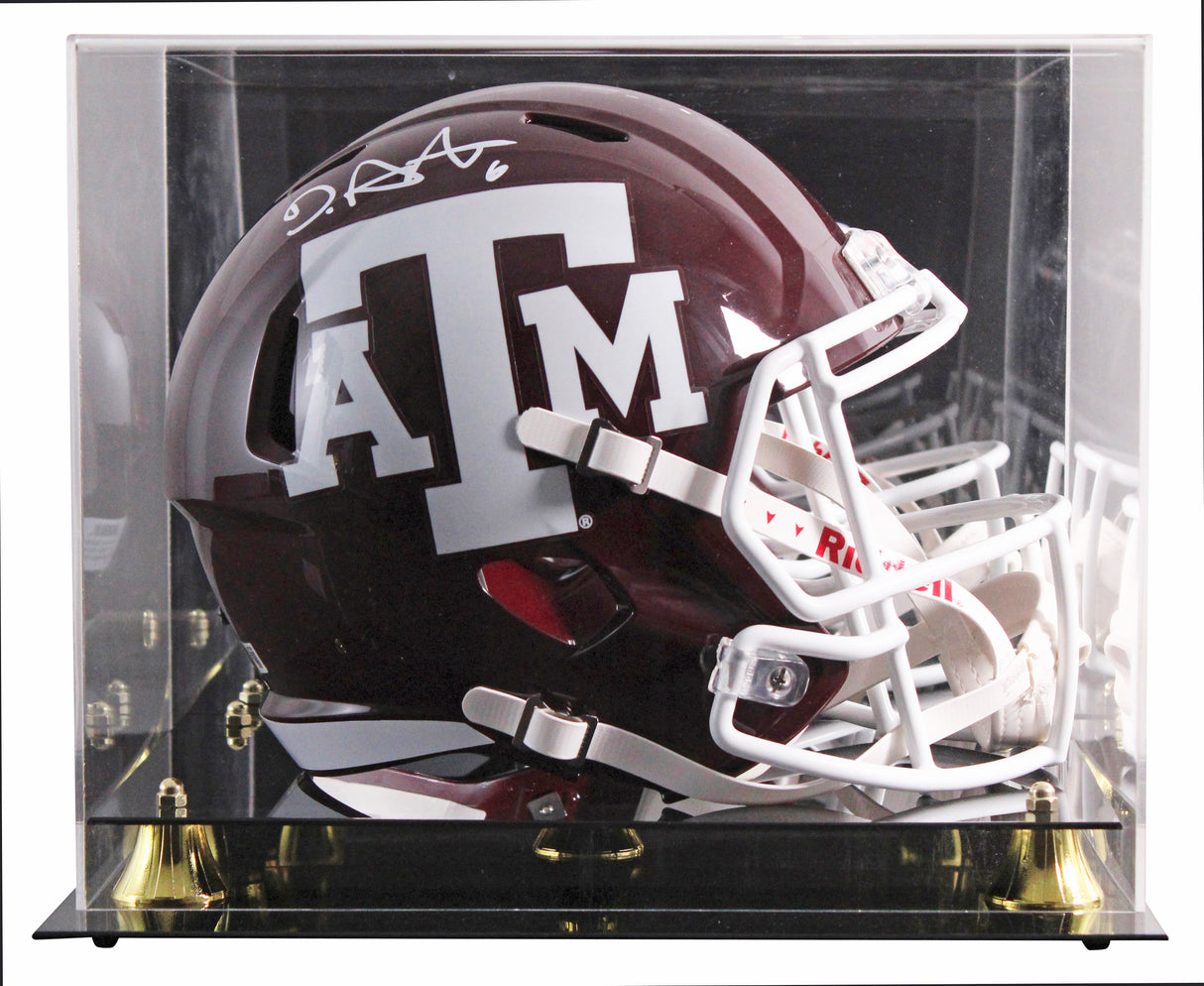 Texas A&M De'Von Achane Signed Full Size Speed Rep Helmet W/ Case BAS Witnessed