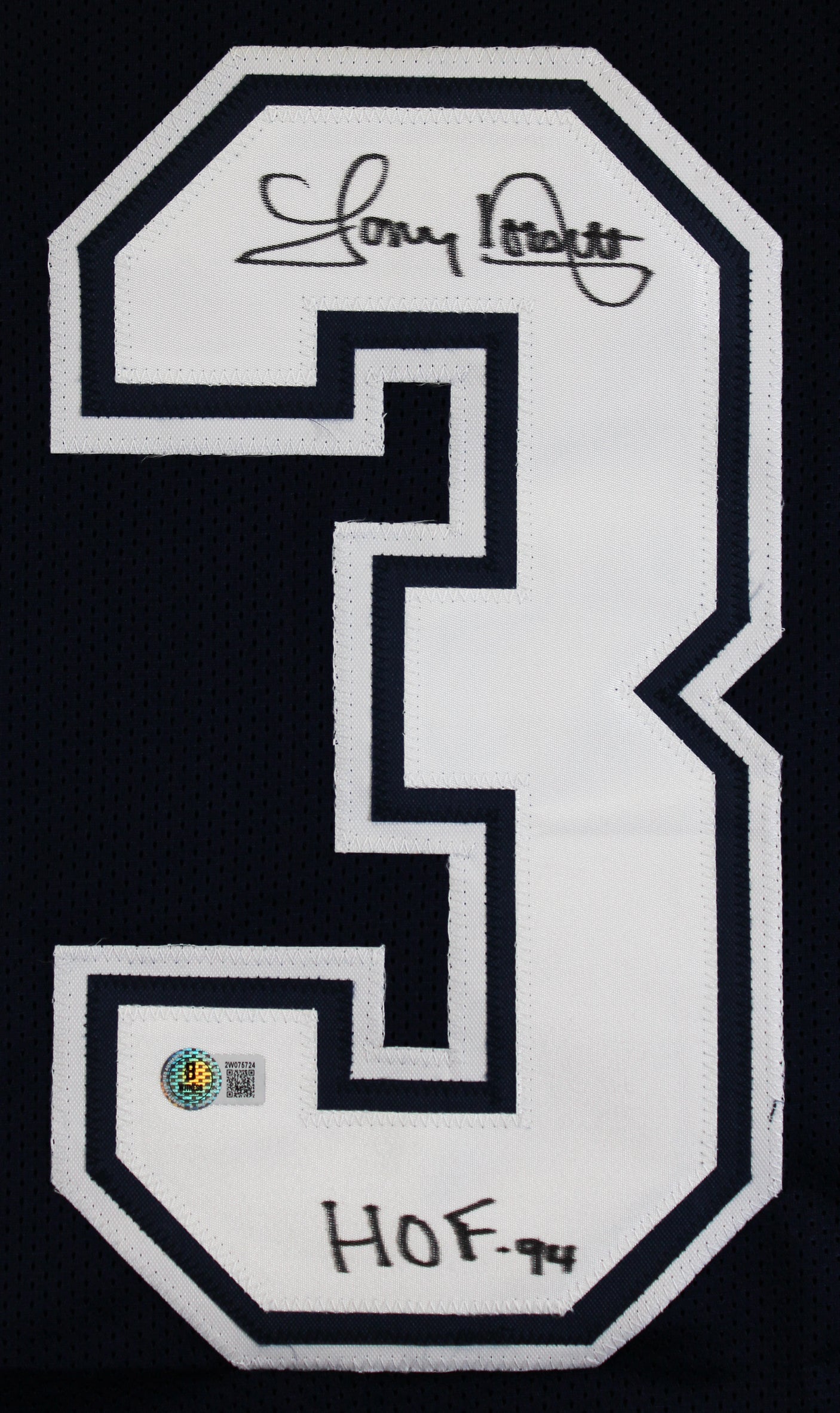 Tony Dorsett "HOF 94" Authentic Signed Navy Pro Style Jersey BAS Witnessed 2