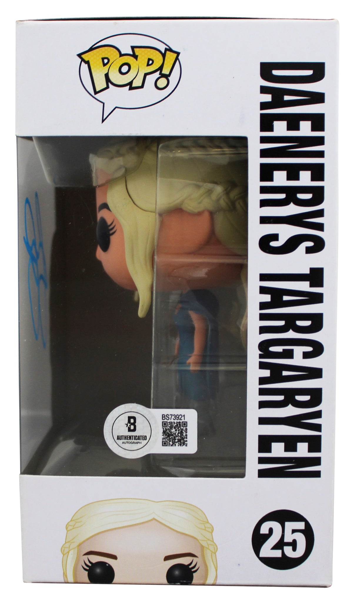 Emilia Clarke Game of Thrones Signed Daenerys #25 Funko Pop Figure BAS #BS73921
