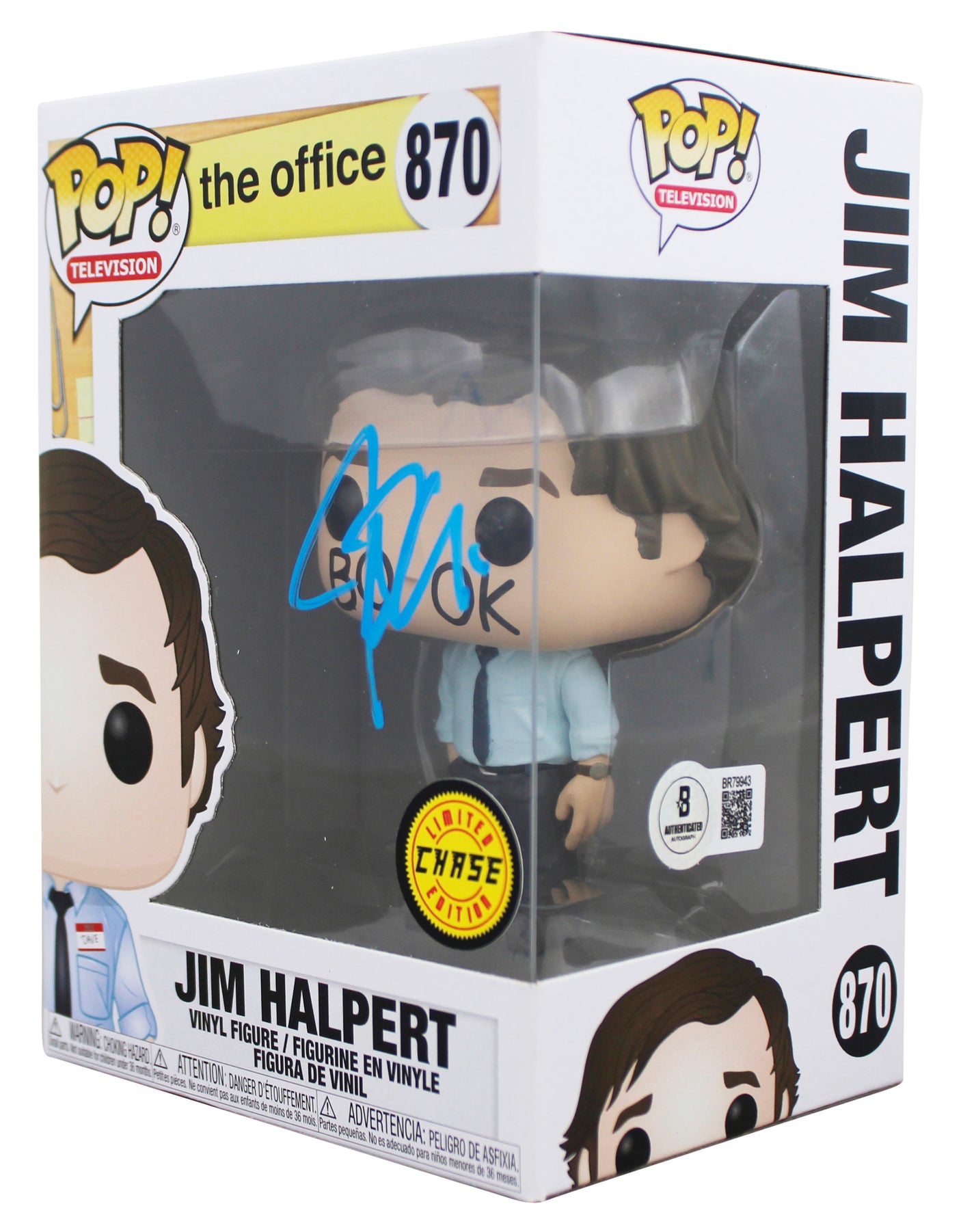 John Krasinski The Office Signed #870 Jim Halpert Funko Pop Vinyl Figure BAS