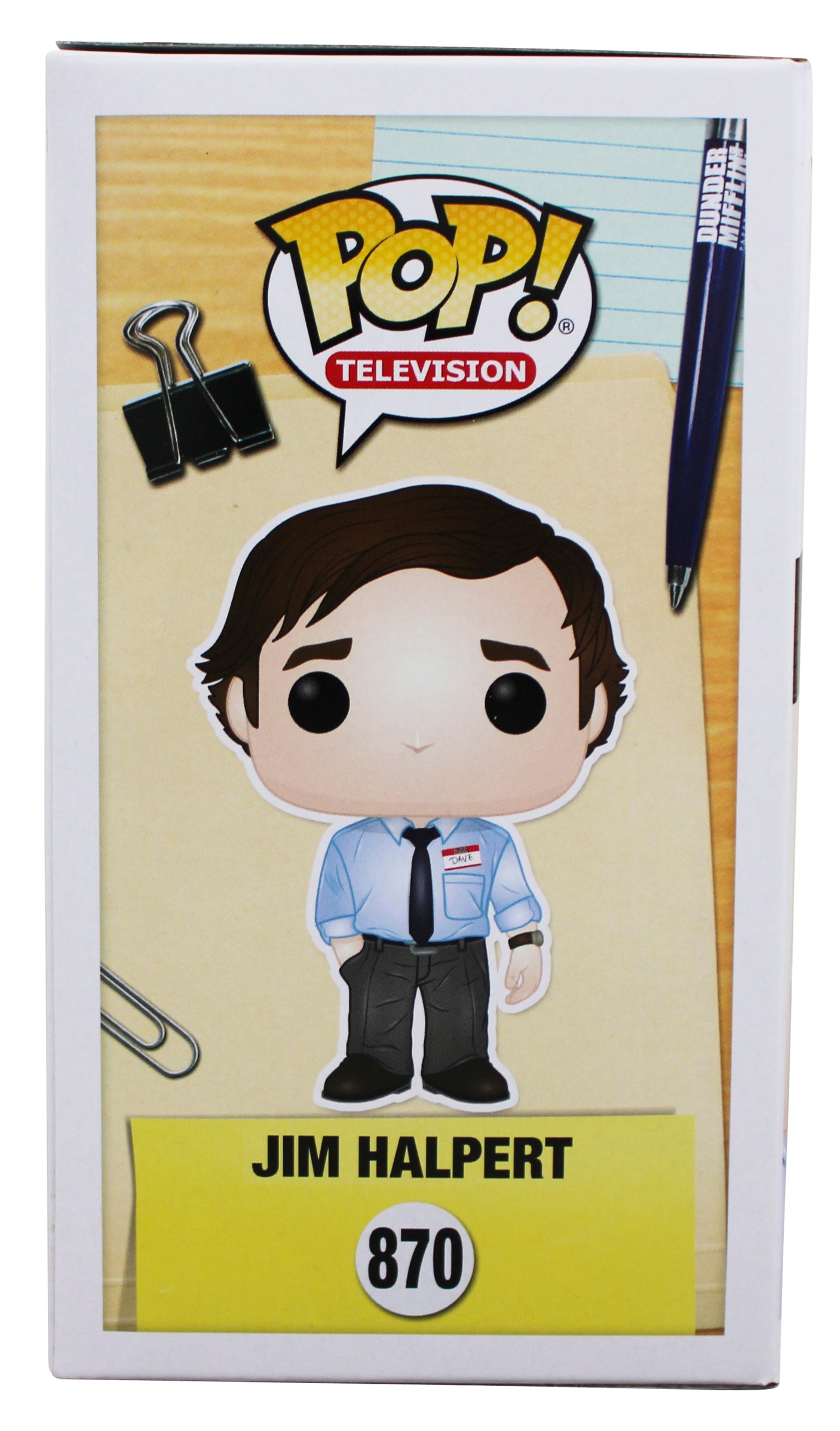 John Krasinski The Office Signed #870 Jim Halpert Funko Pop Vinyl Figure BAS
