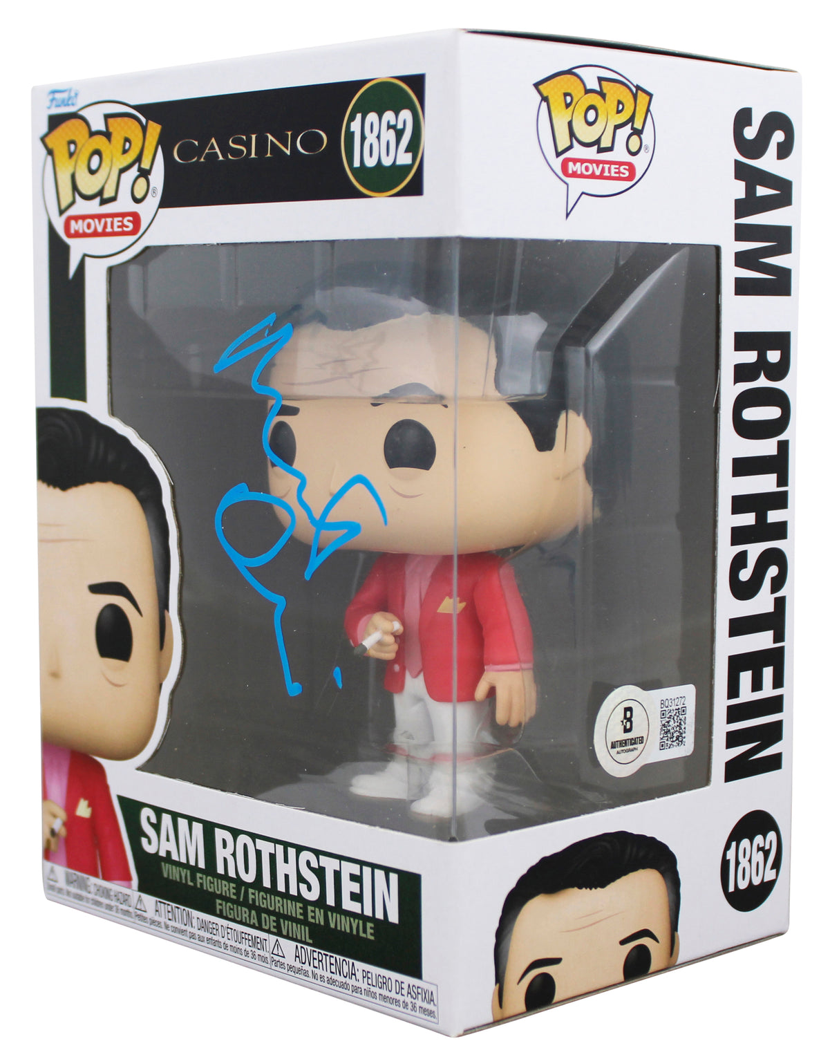 Robert De Niro Casino Signed Sam Rothstein #1862 Funko Pop Vinyl Figure BAS
