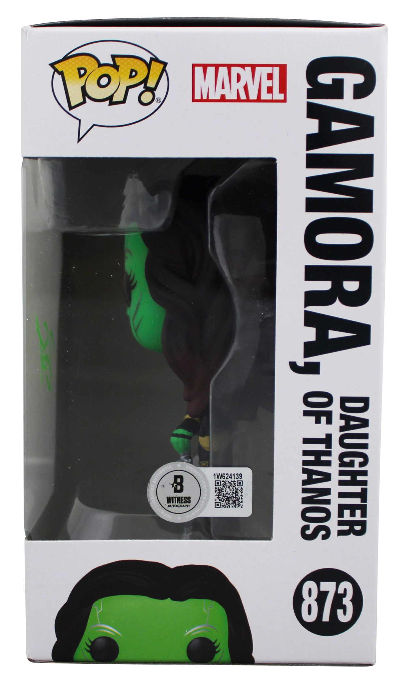 Zoe Saldana GOTG Signed Gamora #873 Funko Pop Vinyl Figure BAS Wit #1W624139