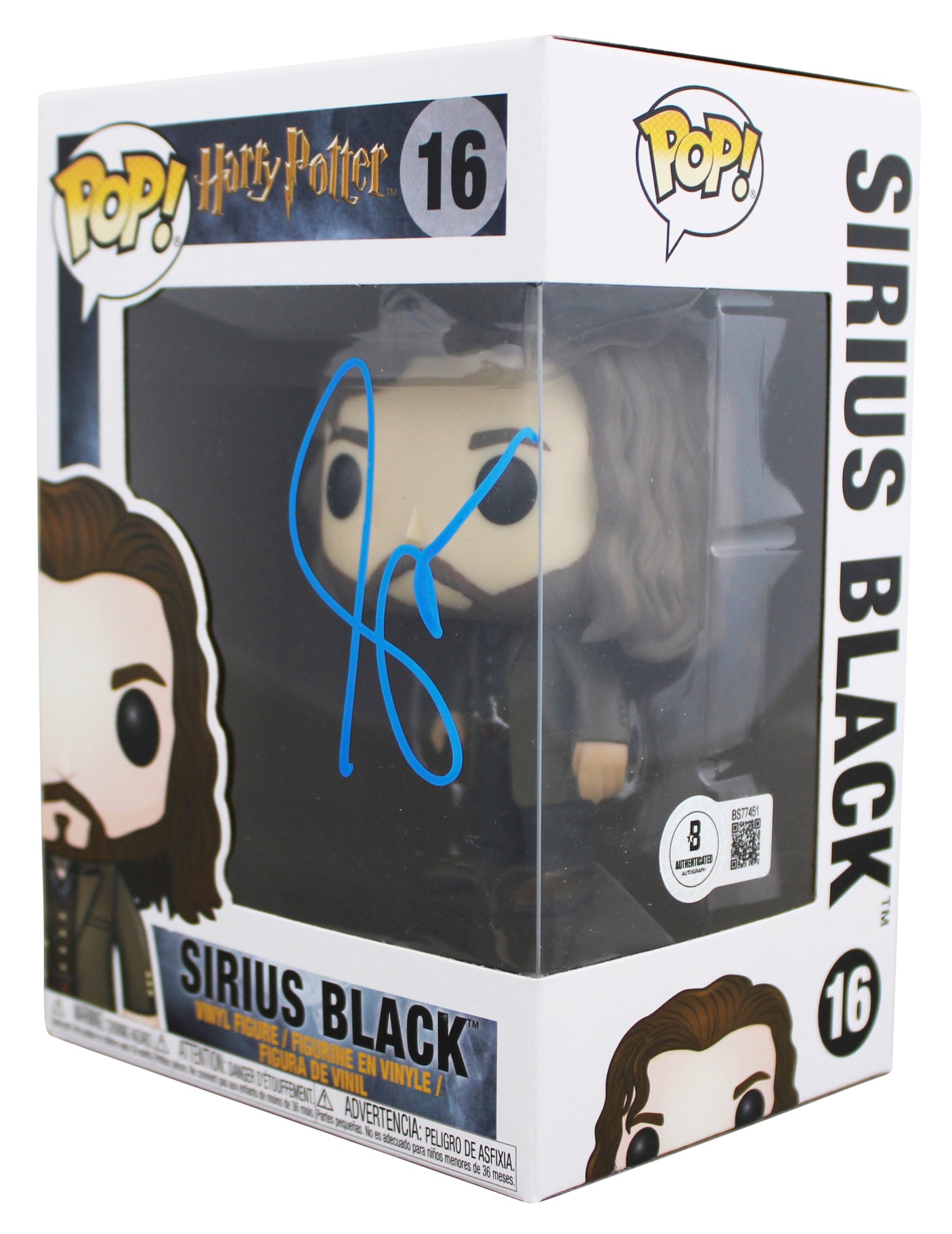 Gary Oldman Harry Potter Signed Sirius Black #16 Funko Pop Figure BAS #BS77451