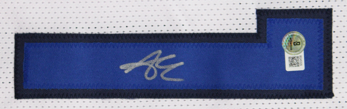 Anthony Edwards Authentic Signed White Pro Style Framed Jersey Autographed BAS