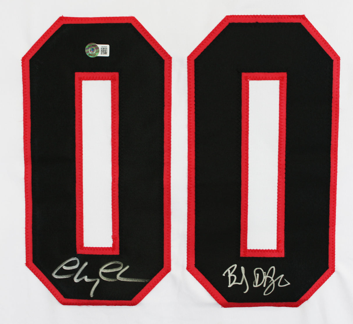 Christmas Vacation (2) Chase & D'Angelo Signed White Pro Style Framed Jersey BAS