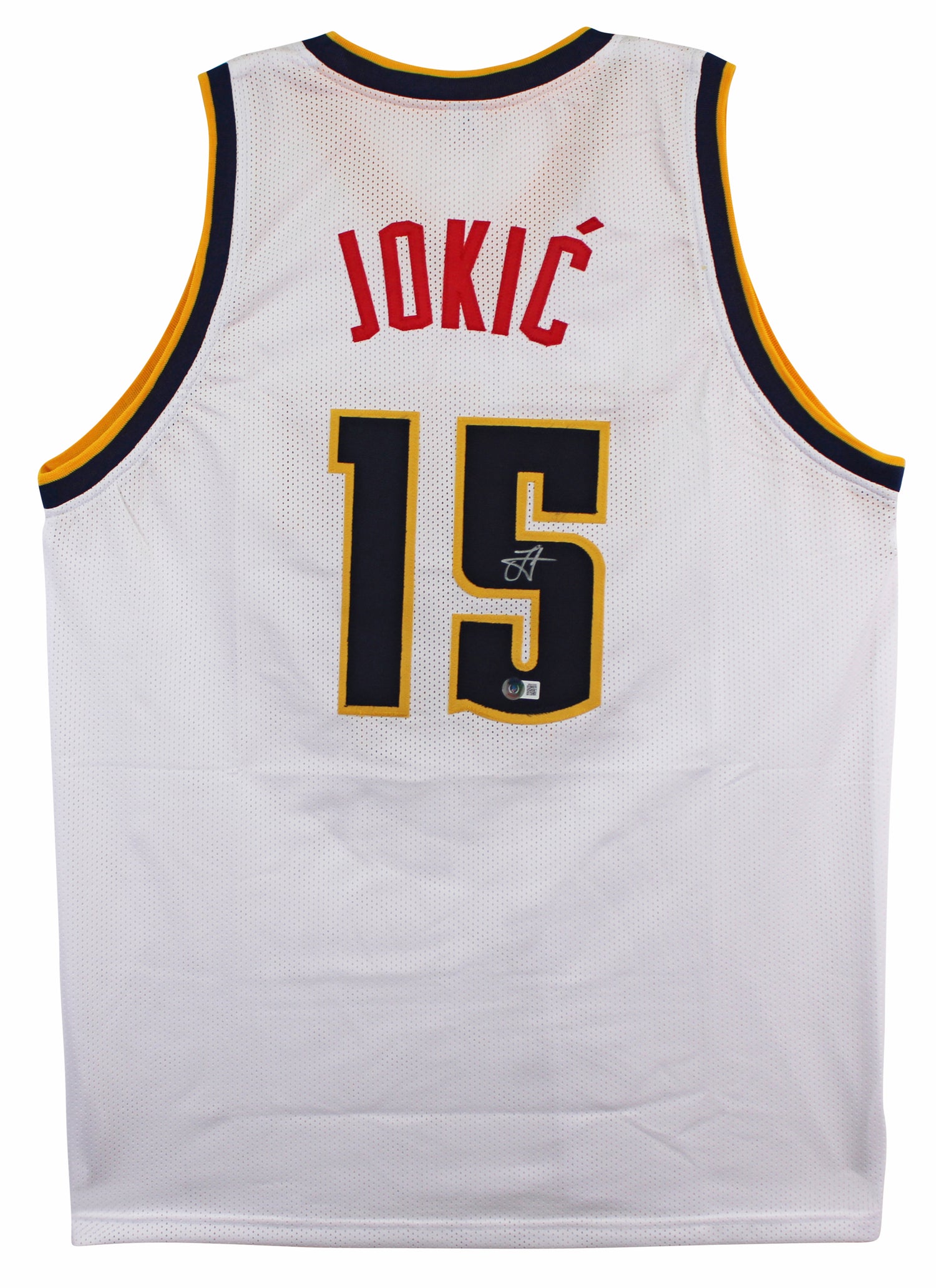 Nikola Jokic Authentic Signed White Pro Style Jersey Autographed BAS Witnessed