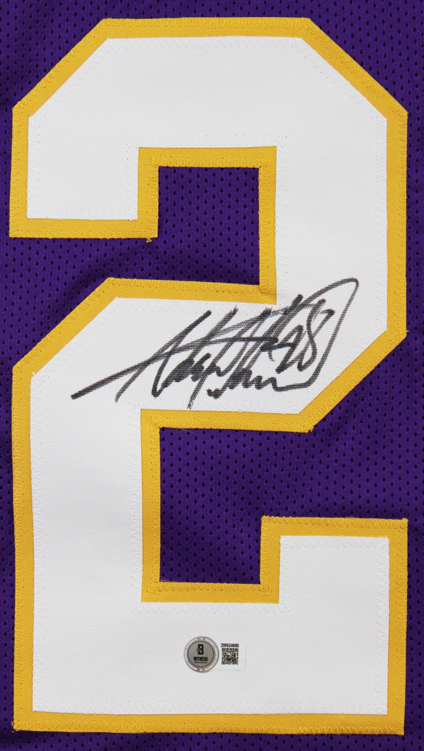 Adrian Peterson "All Damn Day" Signed Purple Pro Style Jersey BAS Witnessed