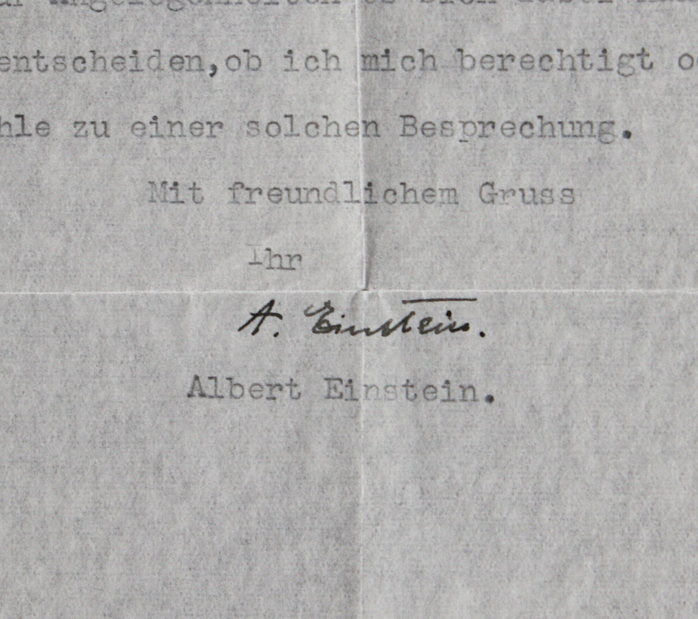 Albert Einstein Authentic Signed 8.5x11 1955 Typed Letter PSA/DNA #AH02836