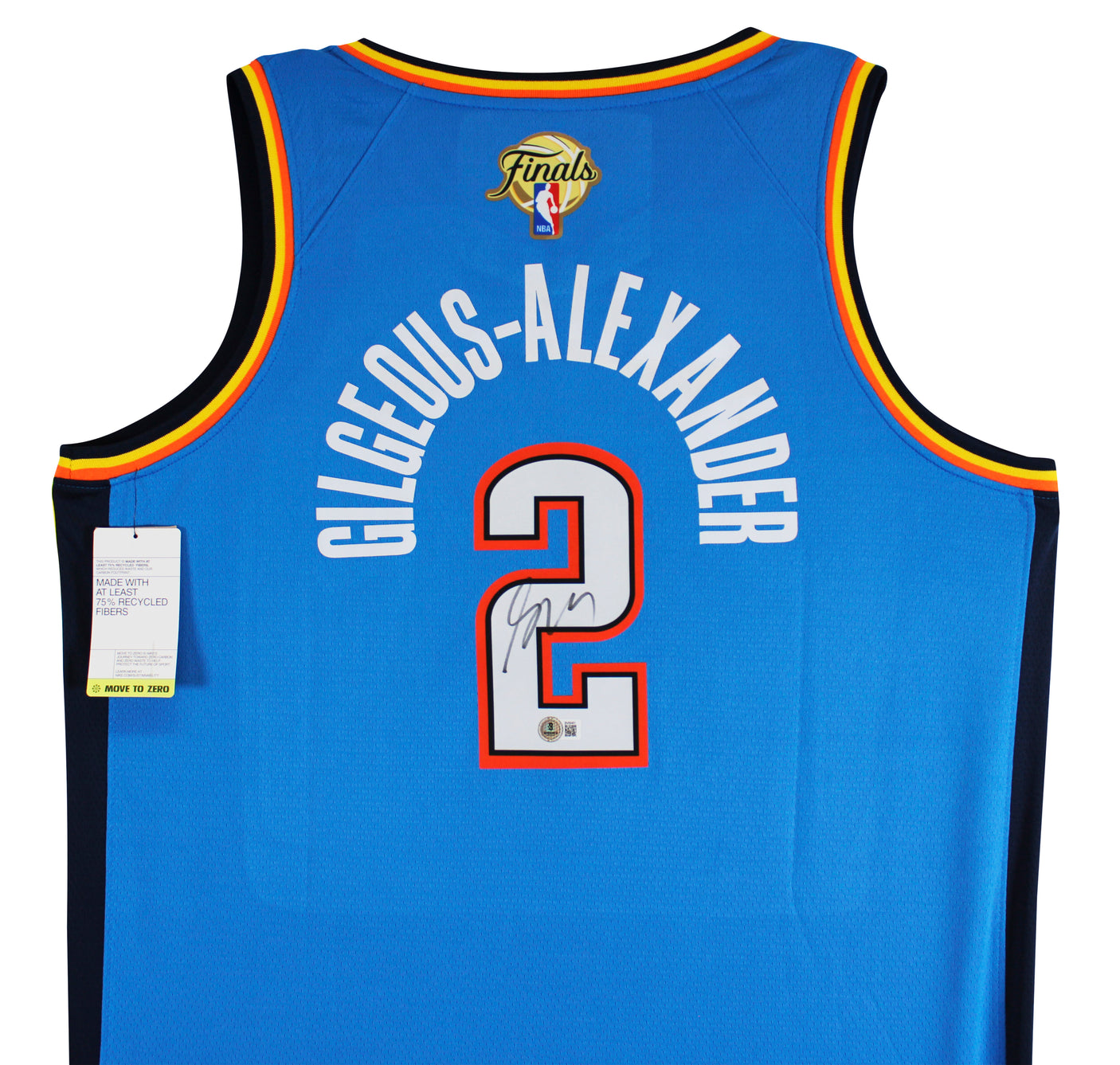 Thunder Shai Gilgeous-Alexander Signed Blue Nike Icon Finals Edition Jersey BAS