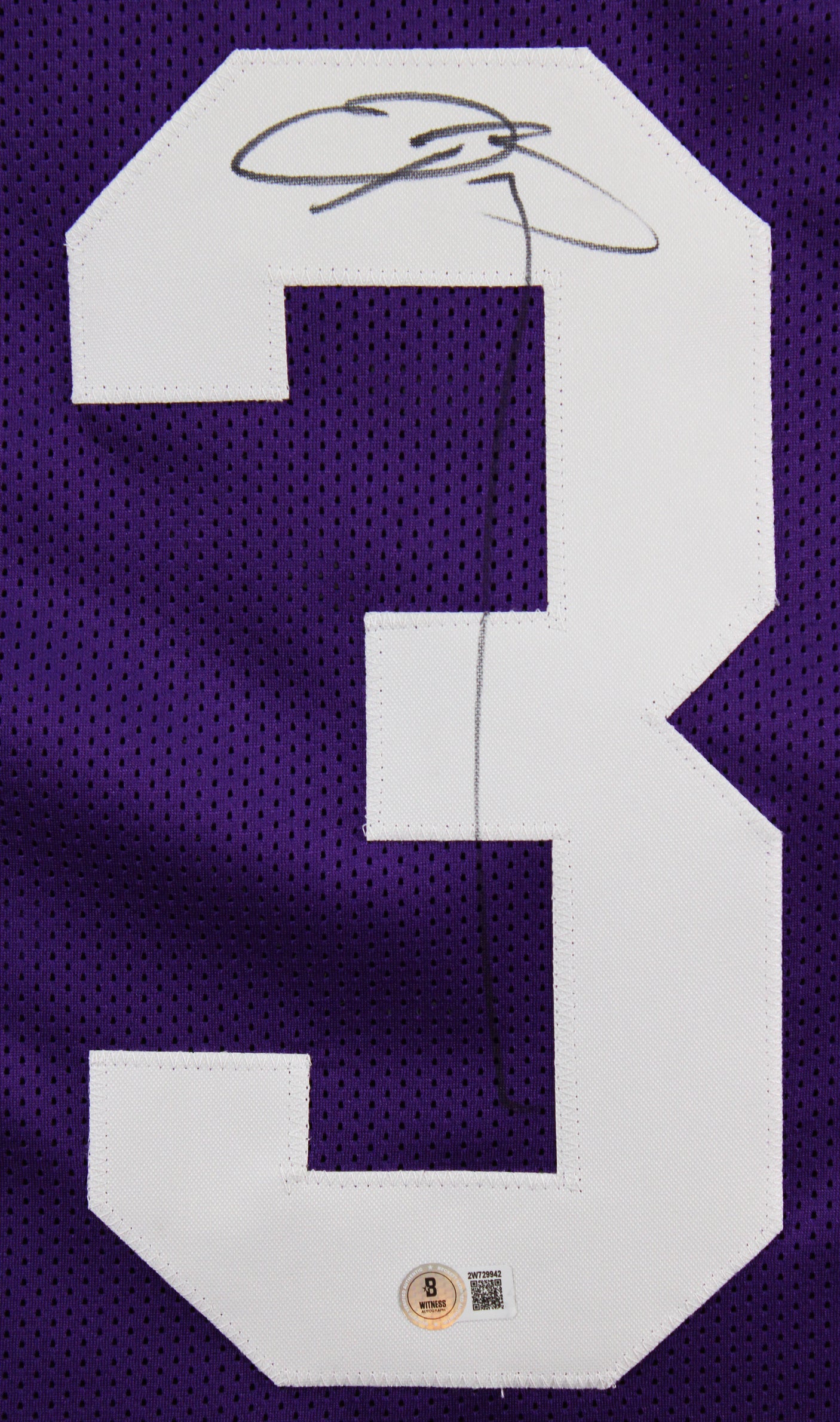 LSU Odell Beckham Jr. Authentic Signed Purple Pro Style Jersey BAS Wit #2W729942