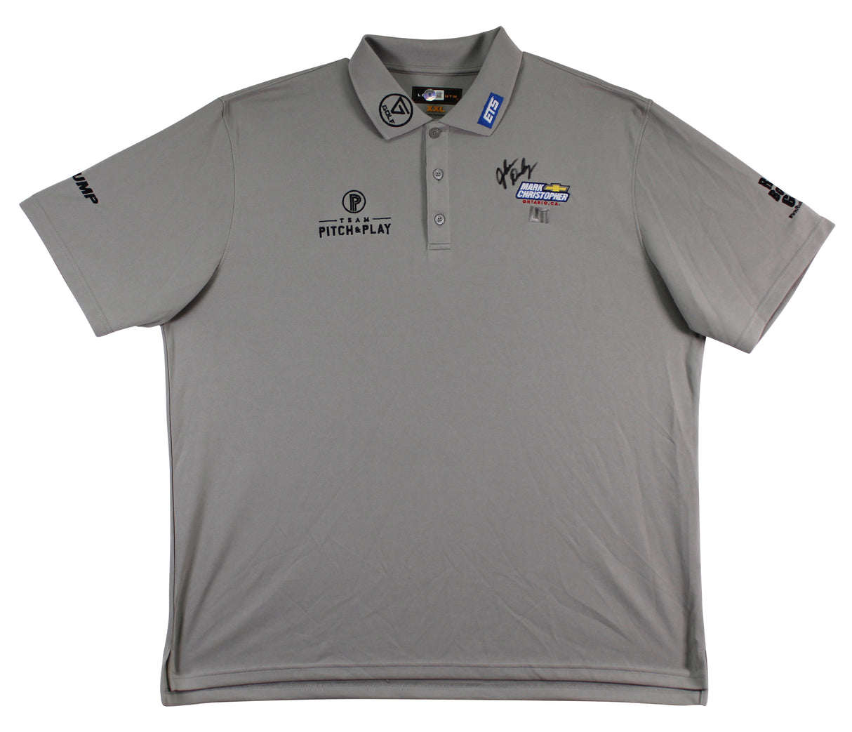 John Daly Authentic Signed Grey Polo Shirt BAS #BK84754