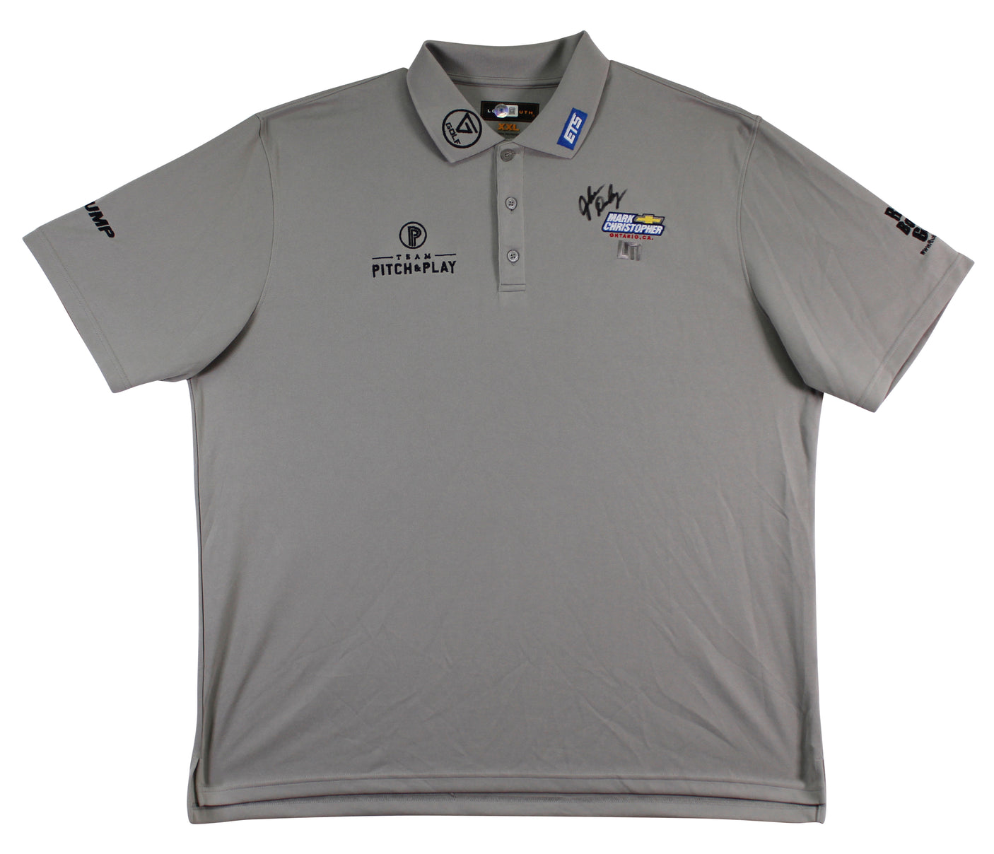 John Daly Authentic Signed Grey Polo Shirt BAS #BK84754