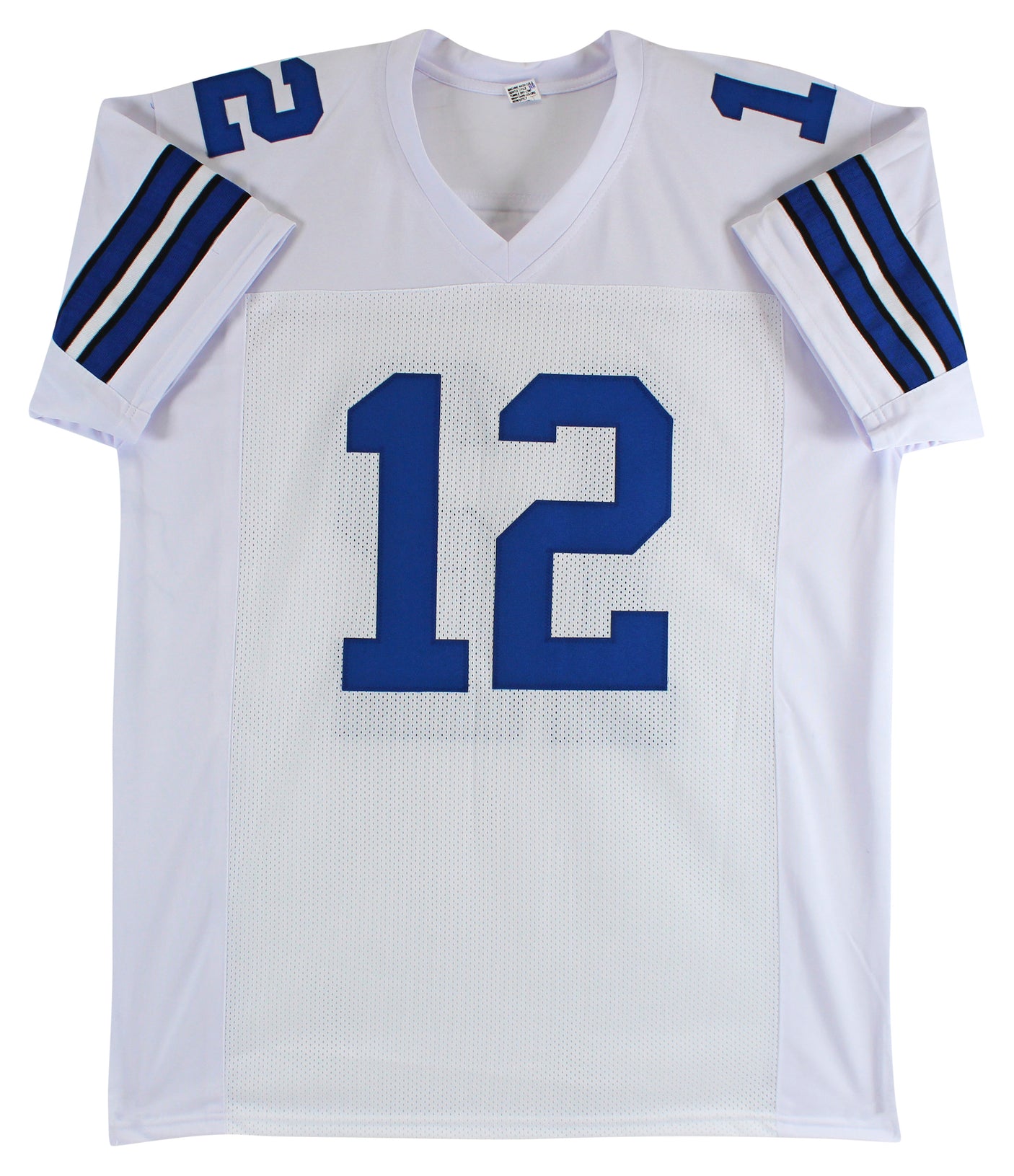 Roger Staubach Authentic Signed White Pro Style Jersey Autographed BAS Witnessed