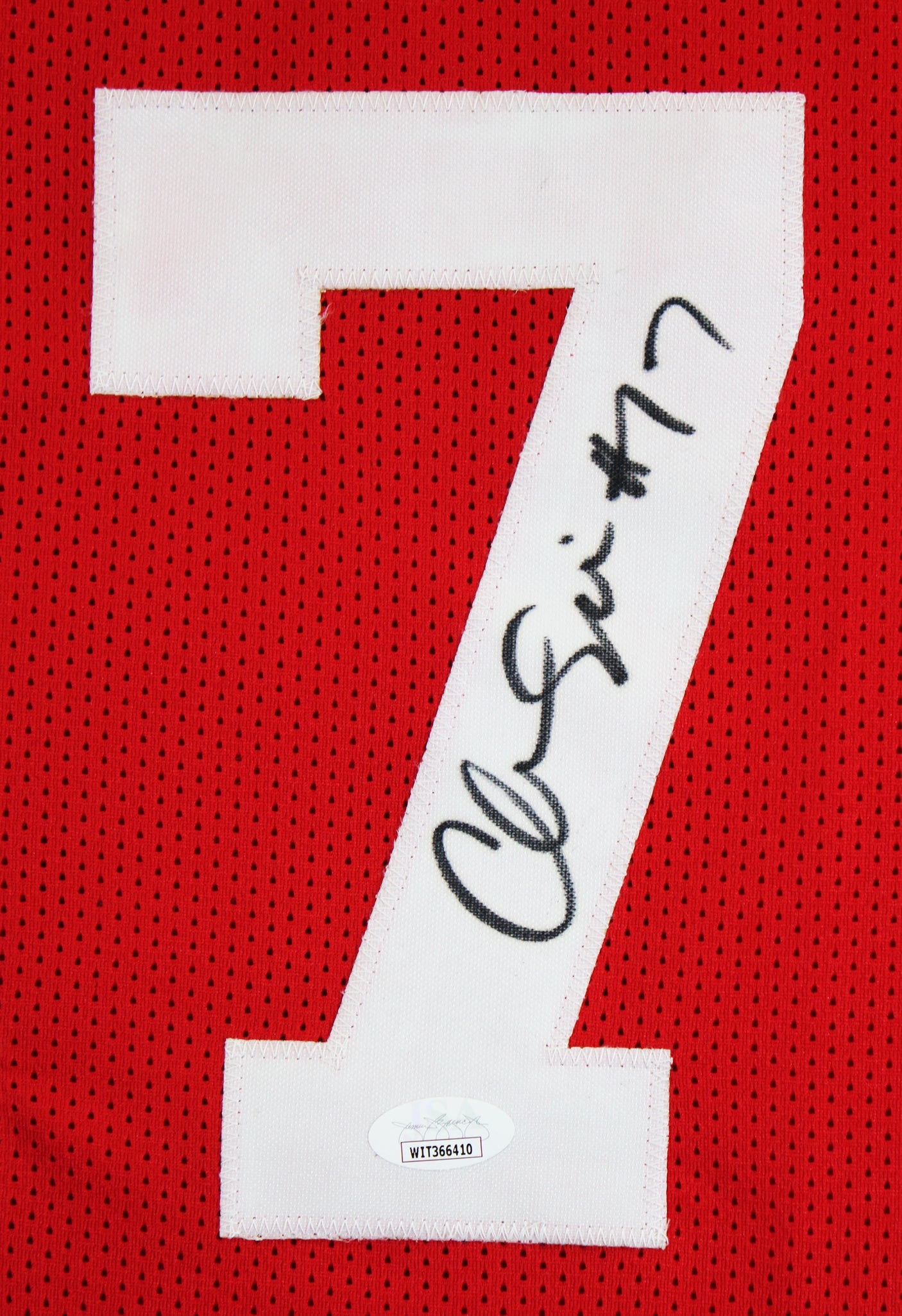 Mario Elie Authentic Signed Red Pro Style Jersey Autographed JSA #WIT366410