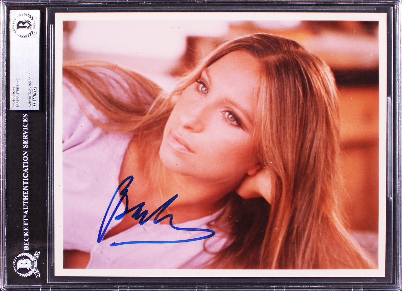 Barbra Streisand Funny Girl Authentic Signed 8x10 Horizontal Photo BAS Slabbed