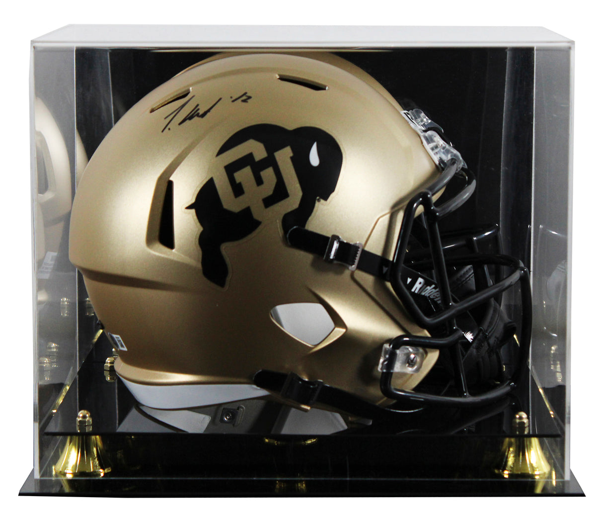 Colorado Travis Hunter Signed Full Size Speed Rep Helmet W/ Case BAS Witnessed