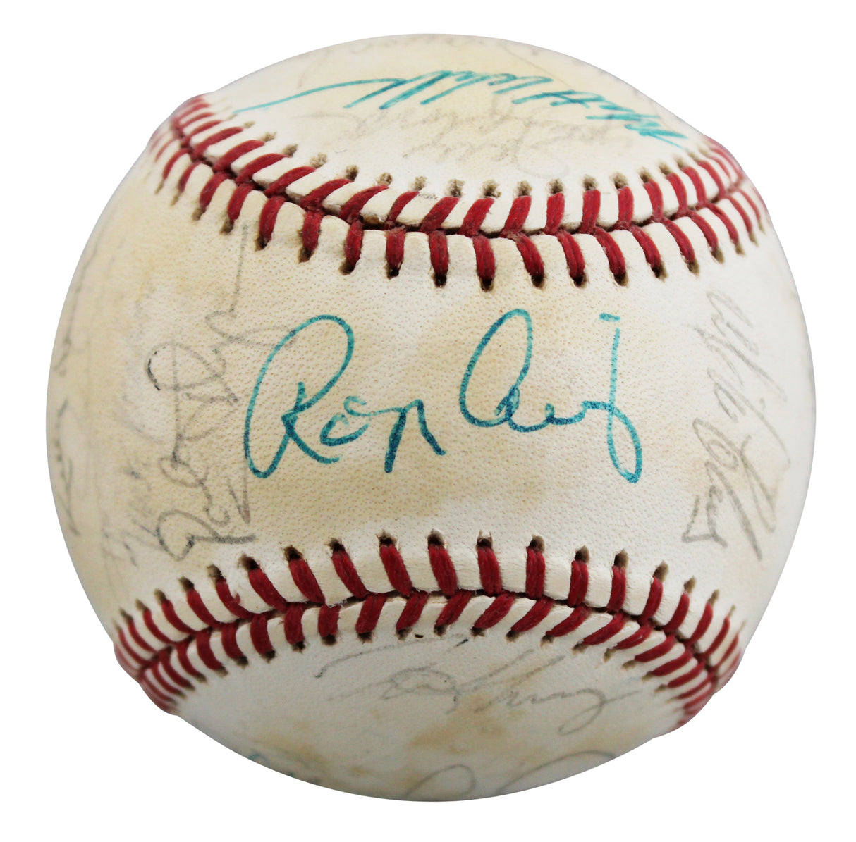 1987 Giants (23) Clark, Williams, Uribe +20 Signed ONL Baseball BAS #AE64191