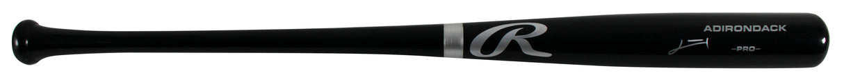 Rays Junior Caminero Authentic Signed Black Rawlings Adirondack Baseball Bat BAS
