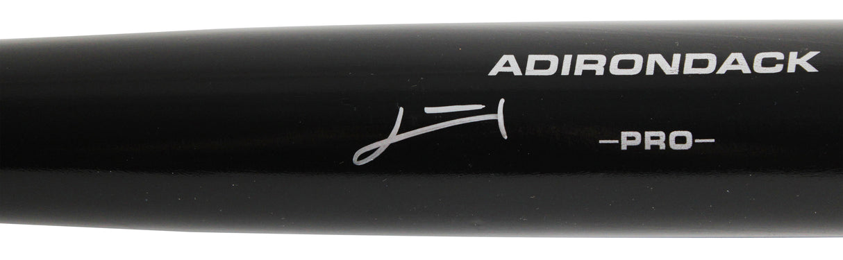 Rays Junior Caminero Authentic Signed Black Rawlings Adirondack Baseball Bat BAS