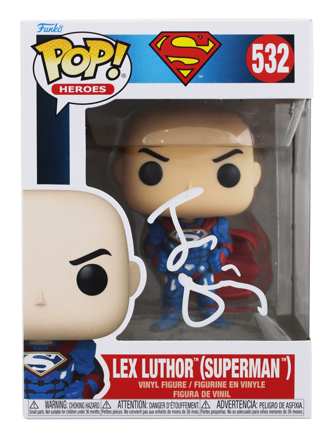 Jesse Eisenberg Superman Signed Lex Luthor #532 Funko Pop Vinyl Figure JSA