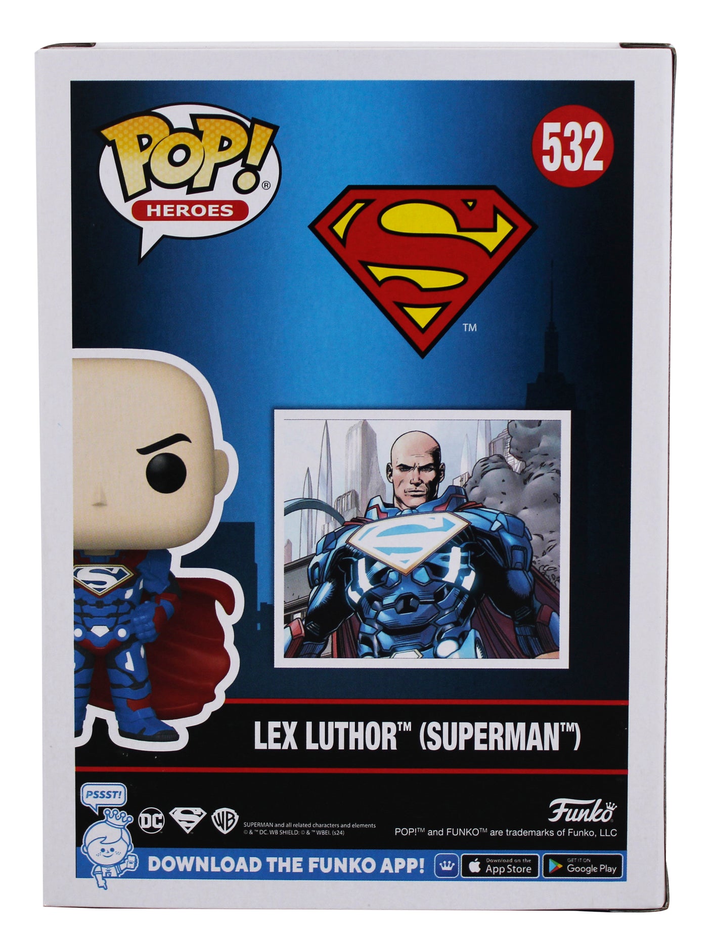 Jesse Eisenberg Superman Signed Lex Luthor #532 Funko Pop Vinyl Figure JSA
