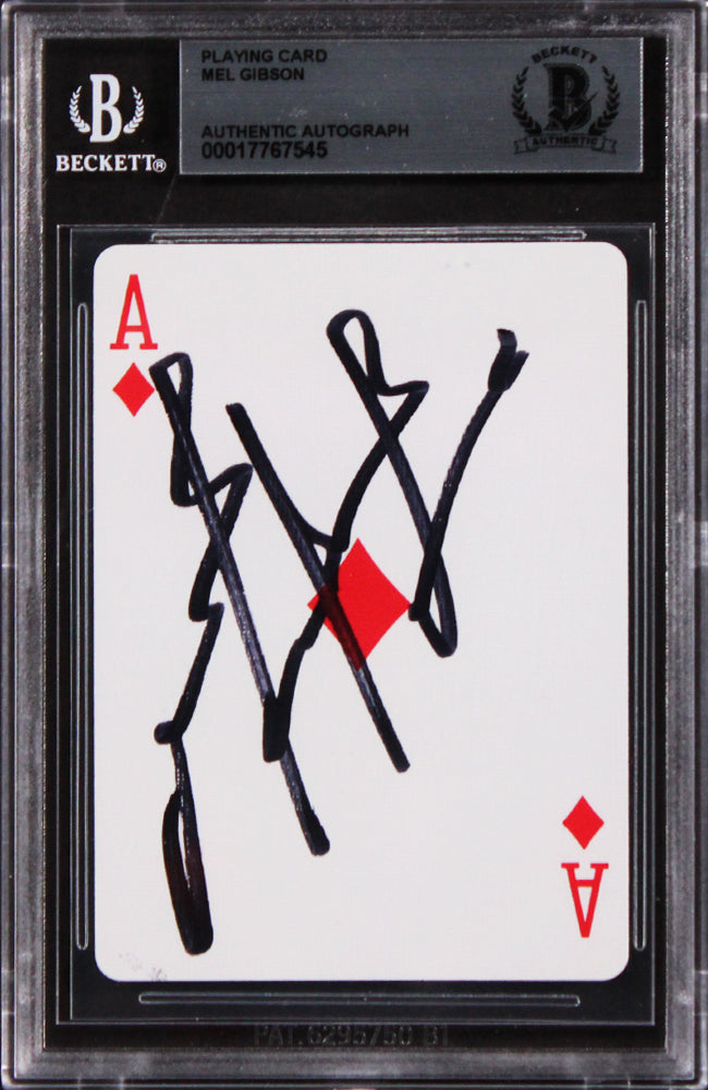 Mel Gibson Maverick Authentic Signed Ace Of Diamonds Card BAS Slabbed 2