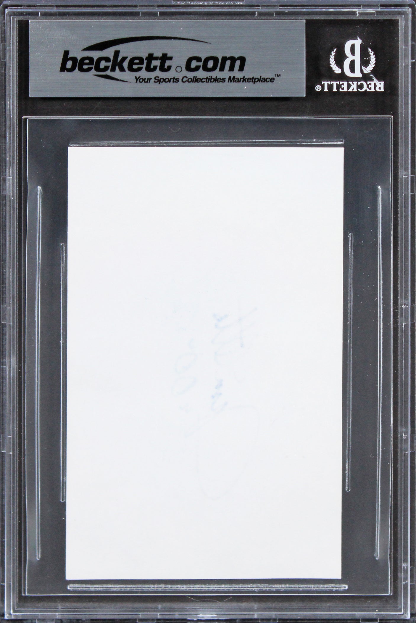 Raiders Jim Otto "00" Authentic Signed 3x5 Index Card Autographed BAS Slabbed