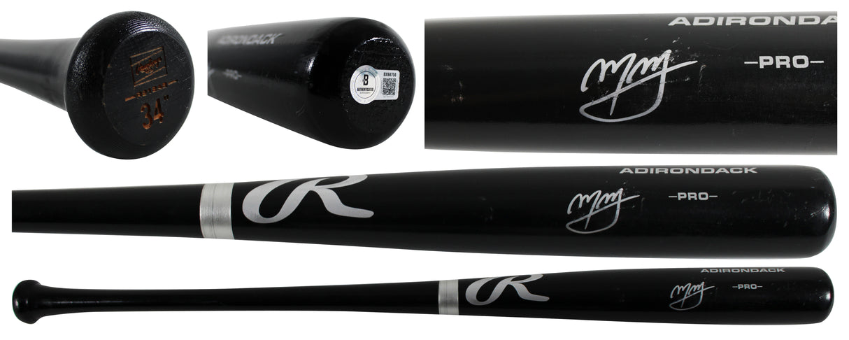 Padres Manny Machado Signed Black Rawlings Adirondack Baseball Bat BAS #BX68758