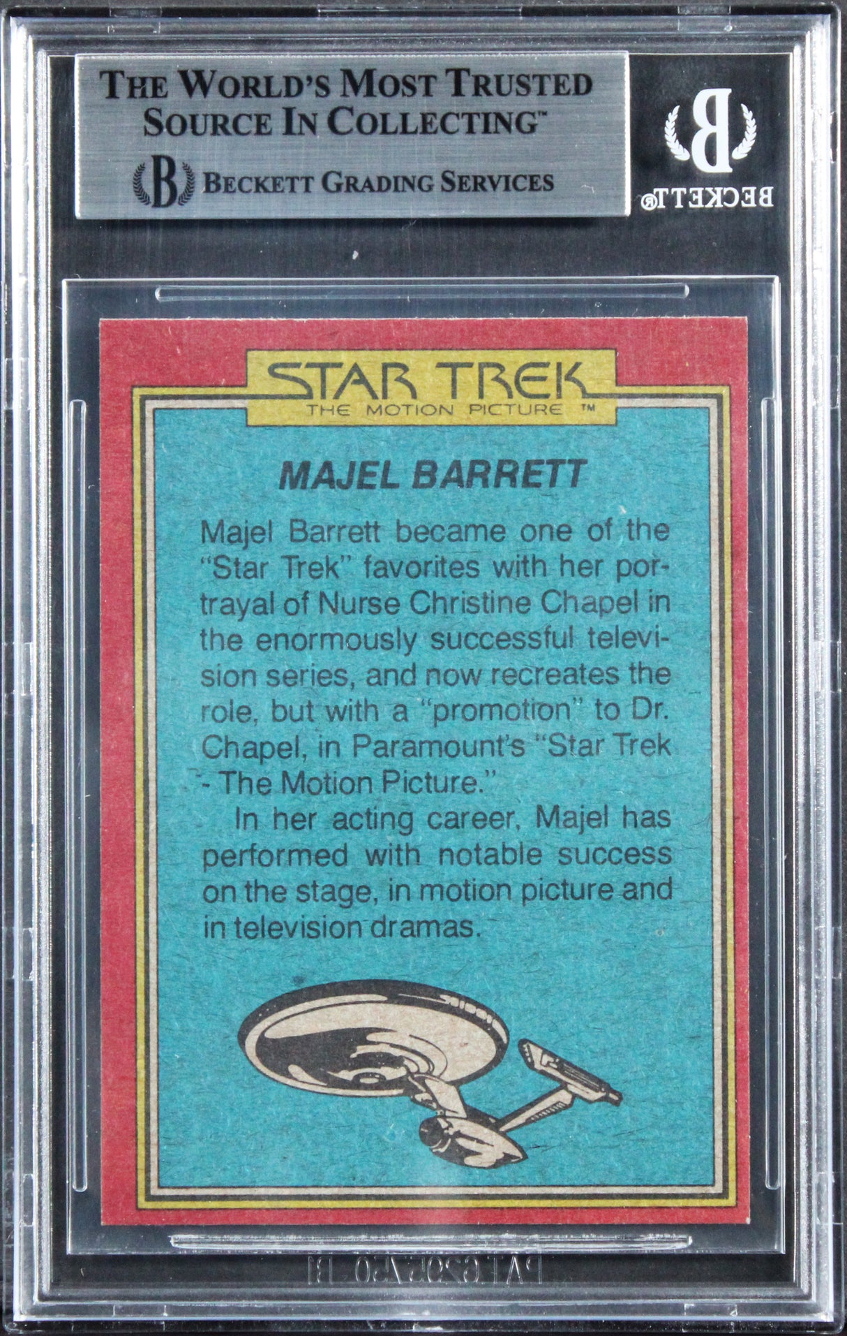 William Shatner Authentic Signed 1979 Star Trek #63 Explorer Card BAS Slabbed